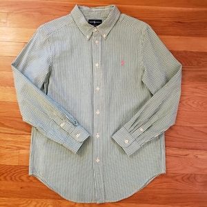 Ralph Lauren Boys Seersucker Shirt Size L (14-16)